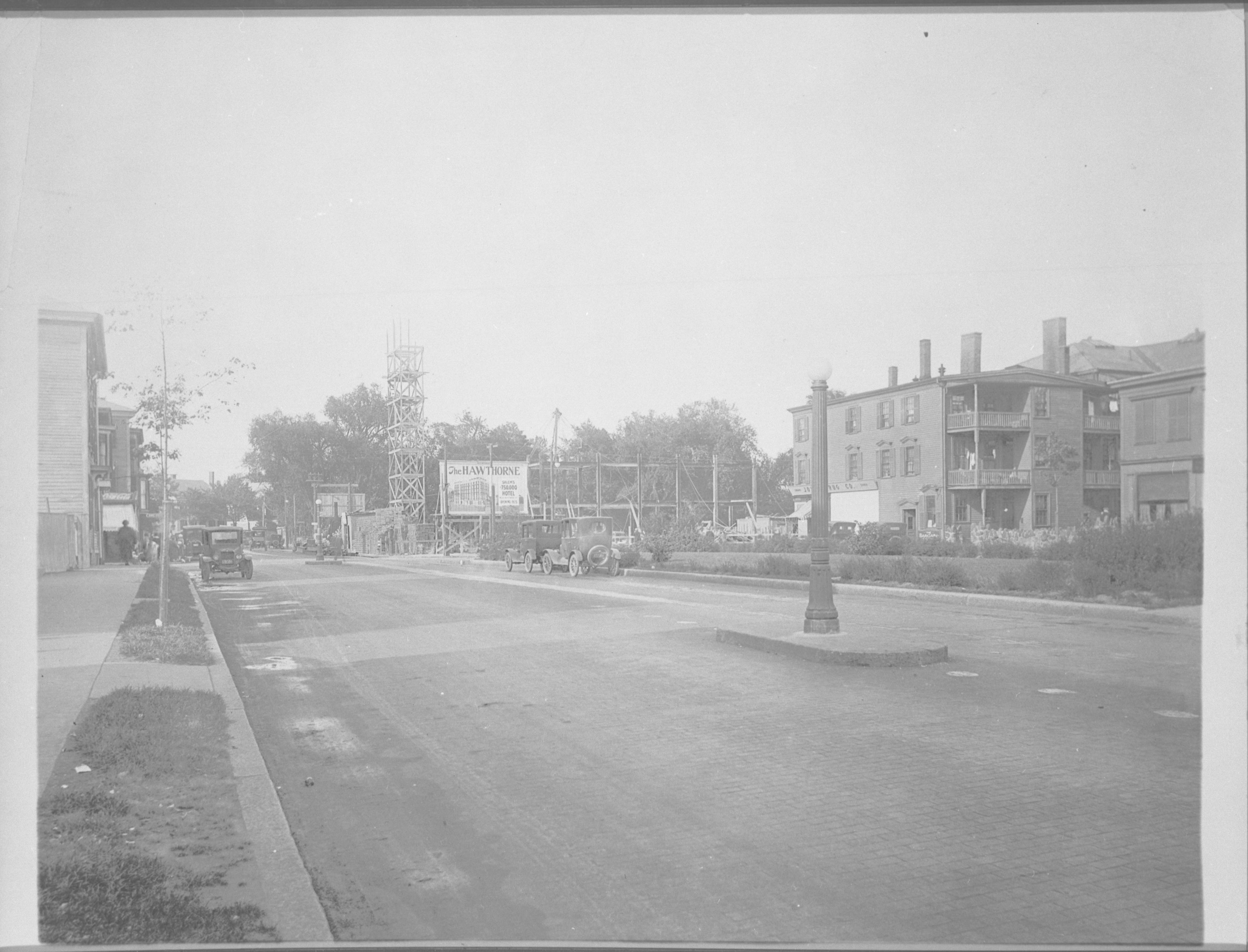 Historical image from C. 1924 of the Hawthorne Hotel being constructed in Salem, MA, a member of Historic Hotels of America since 1991, located in Salem, Massachusetts